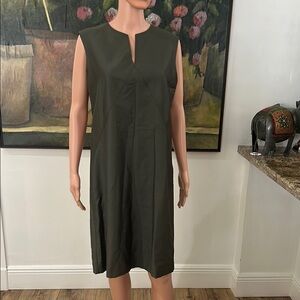 Lafayette 148 Olive Green Sleeveless Dress